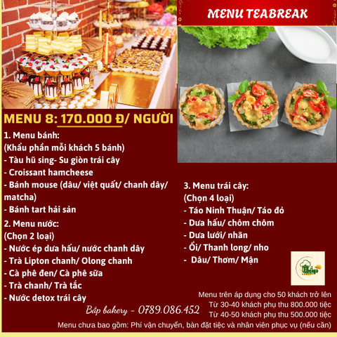 Menu bánh tiệc 9