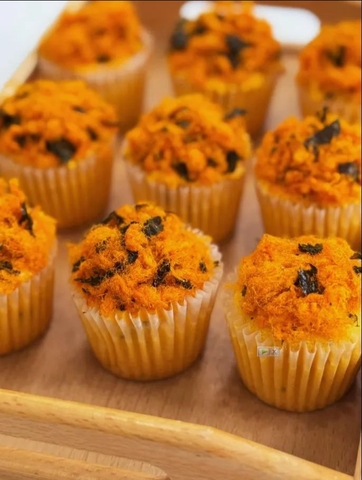 Bánh cupcake mini chà bông rong biển
