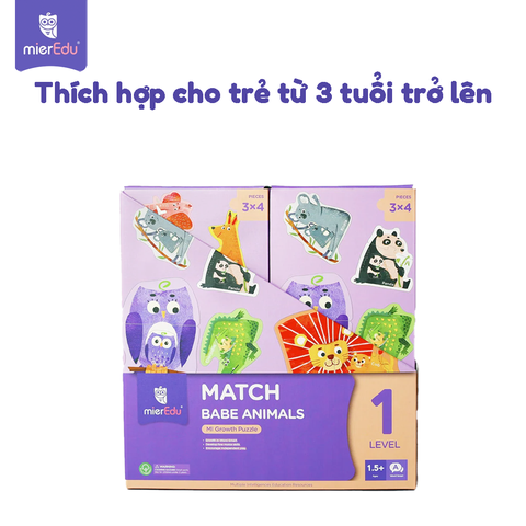 Bộ đồ chơi xếp hình 7 cấp độ - Cấp độ 1: Thế giới động vật