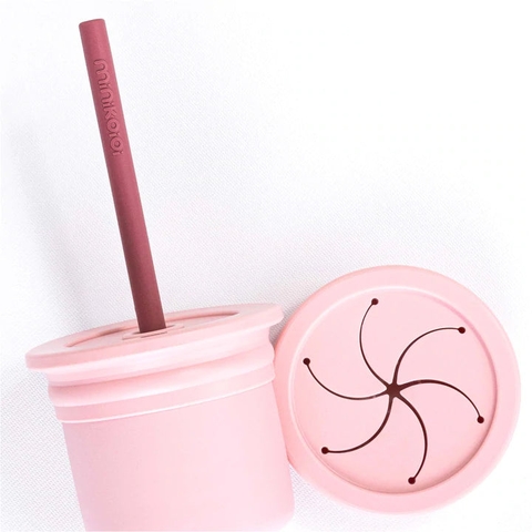 Cốc ăn dặm 3 giai đoạn silicone cao cấp - Minikoioi Sip+Snack | Chính hãng, châu Âu, Thổ Nhĩ Kỳ