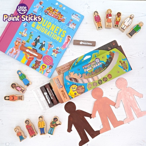 Bút sáp màu tẩy được Little Brian - 12 màu da