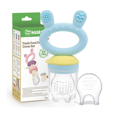 Túi nhai ăn dặm silicone, Haakaa (Màu nâu) Phong cách Bắc Âu