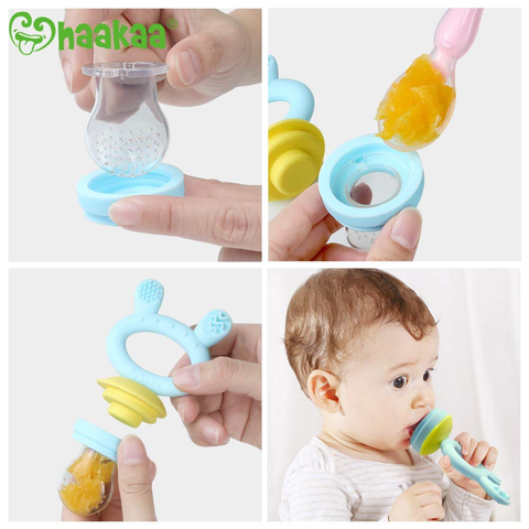 Túi nhai ăn dặm silicone, Haakaa (Màu Xám ) Sang trọng