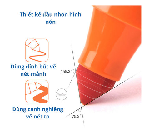 Bút lông dầu 12 màu Mideer MD4069