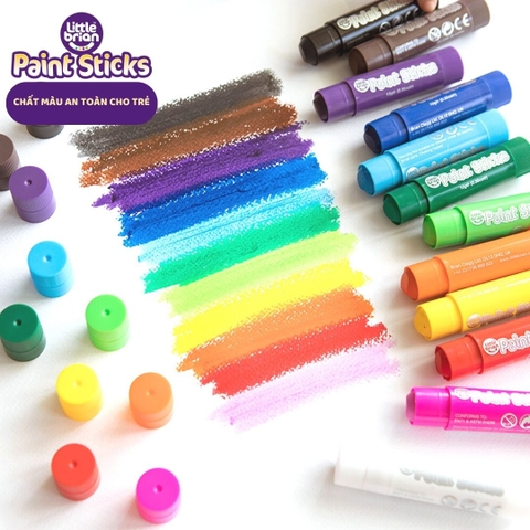 Bút sáp màu tẩy được đầu nhỏ, tô chi tiết Little Brian - 18 màu từ Anh Quốc