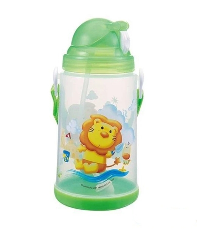 Bình nước nắp bật 650ml - màu xanh lá Simba Đài Loan