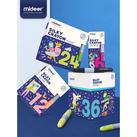 Bút sáp màu lụa 24 màu Mideer MD4067