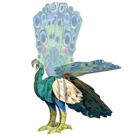 Bộ xếp mô hình 3D cử động được_Chim công