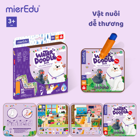 Sách tô màu nước ma thuật _ Thú cưng (chính hãng Úc)