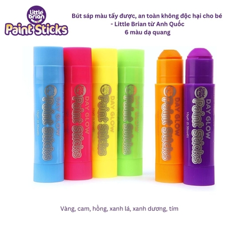 [TỔNG HỢP] Bút sáp màu an toàn, tẩy được Little Brian - Size Cơ Bản (Nhập khẩu UK)