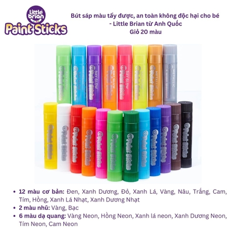 [TỔNG HỢP] Bút sáp màu tẩy an toàn, được Little Brian - Phiên bản đặc biệt (Nhập khẩu UK)