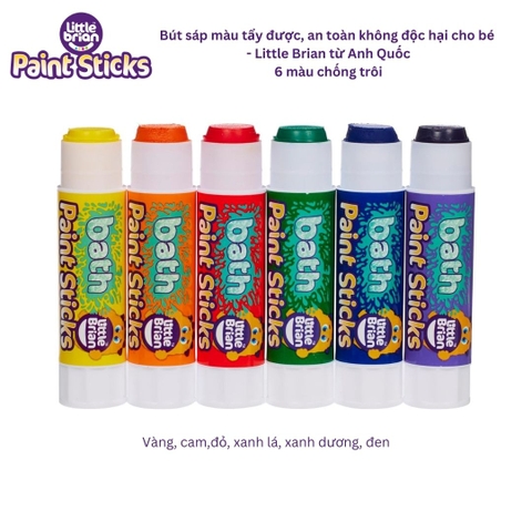 Bút màu chống trôi Little Brian - 6 màu (Chính hãng Anh quốc)