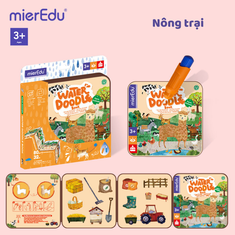 Sách tô màu nước ma thuật _ Nông trại vui vẻ (chính hãng Úc)