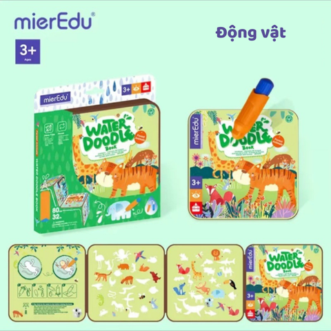 Sách tô màu nước ma thuật _ Động vật rừng xanh (chính hãng Úc)