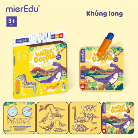 Sách tô màu nước ma thuật _ Thế giới Khủng long (chính hãng Úc)