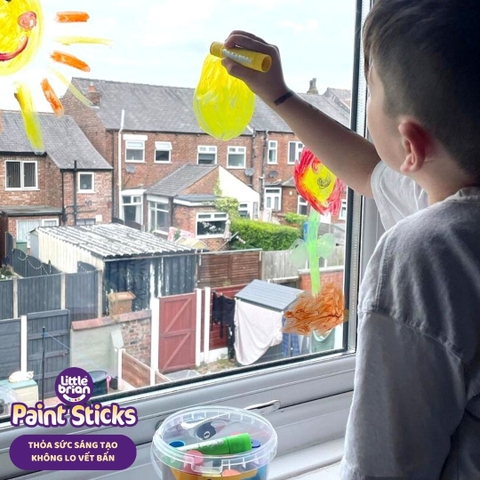 Bút sáp màu an toàn, dễ tẩy Little Brian - 12 màu Chunkie Big size