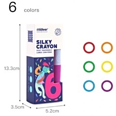 Bút sáp màu lụa 6 màu Mideer MD4065