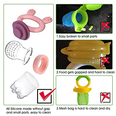 Túi nhai ăn dặm silicone, Haakaa (Màu nâu) Phong cách Bắc Âu