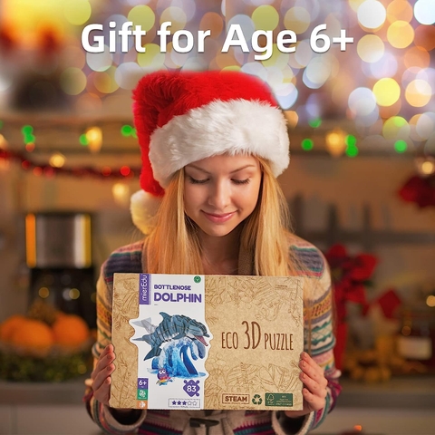 Bộ xếp mô hình 3D cử động được_Cá mập trắng