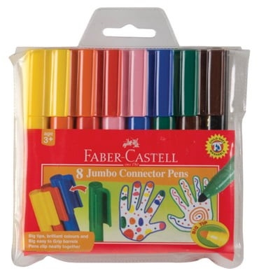 Bút lông màu connector jumbo - 8 màu Faber-Castell