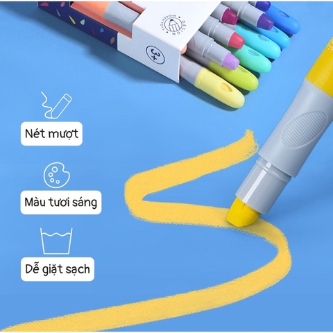 Bút sáp màu lụa 24 màu Mideer MD4067