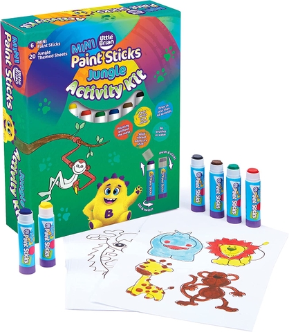 Bộ vẽ tranh - gồm 6 bút sáp màu mini Little brian và tranh tô.