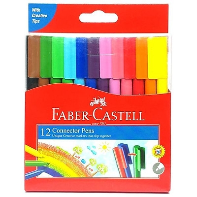 Bút lông màu connector 12 màu Faber-Castell