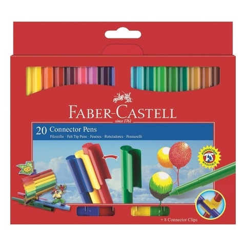 Bút lông màu connector 20 màu Faber-Castell