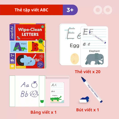 Bé tập viết chữ cái ABC _ Thẻ viết xóa
