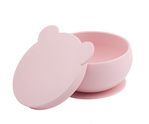 Chén ăn dặm silicone có nắp đậy hình gấu | Minikoioi Bowly | Chính hãng, châu Âu, Thổ Nhĩ Kỳ