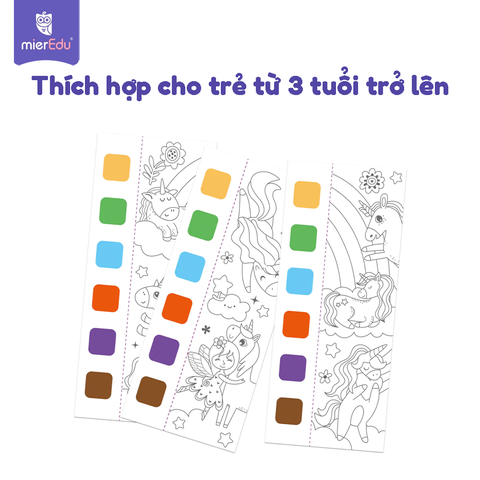 Sổ tô màu nước bỏ túi (kèm cọ và màu khô)_Kỳ lân