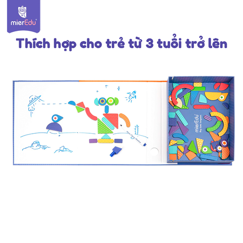 Hộp trò chơi lắp ghép nam châm sáng tạo mierEdu [Magnetic Art Case]