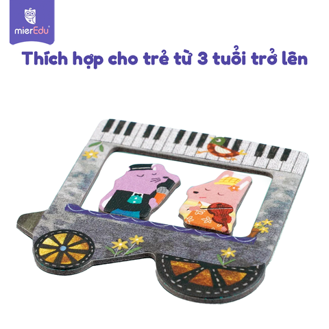 Hộp bút kèm mảnh ghép nam châm _ Xe lửa