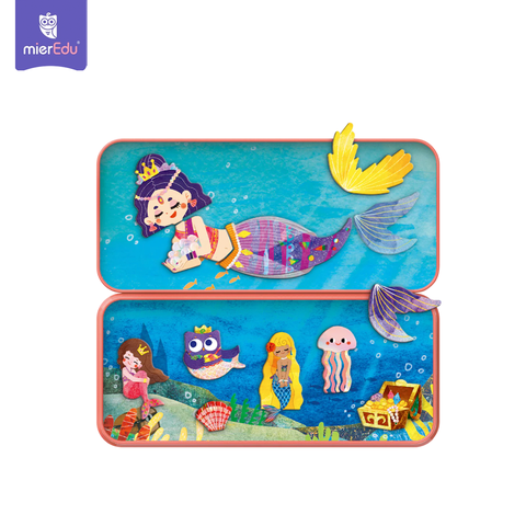 Hộp bút kèm mảnh ghép nam châm _ Nàng tiên cá