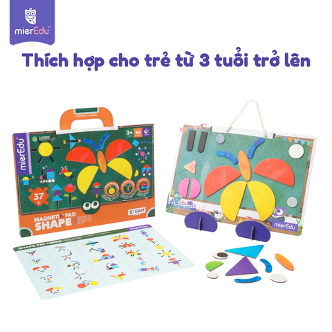Bảng xếp hình nam châm toán học/ Khủng long/ Hệ mặt trời [mierEdu Magnetic Pad]