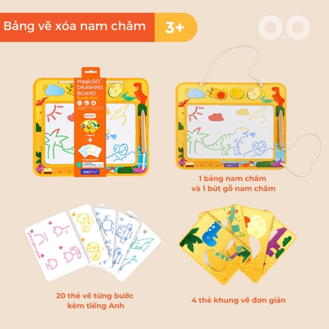 Bảng vẽ xóa nam châm, bảo vệ môi trường _ Khủng long
