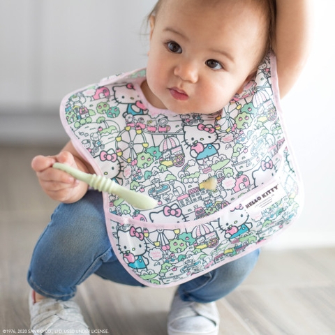 Áo yếm ăn dặm tay dài chống nước Bumkins