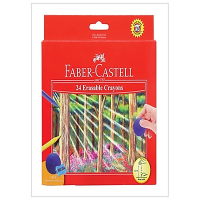 Bút sáp màu - 24 màu (có thể tẩy được) 122531 Faber-Castell