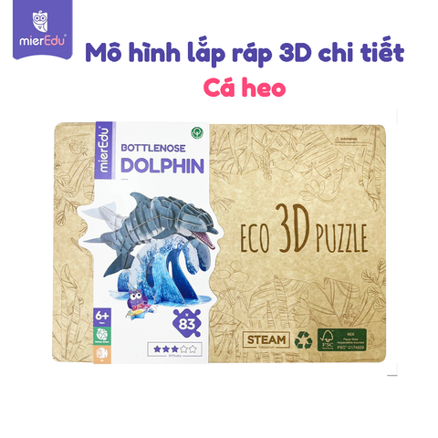 Bộ xếp mô hình 3D chi tiết mierEdu -Các loài cá to lớn ngoài đại dương