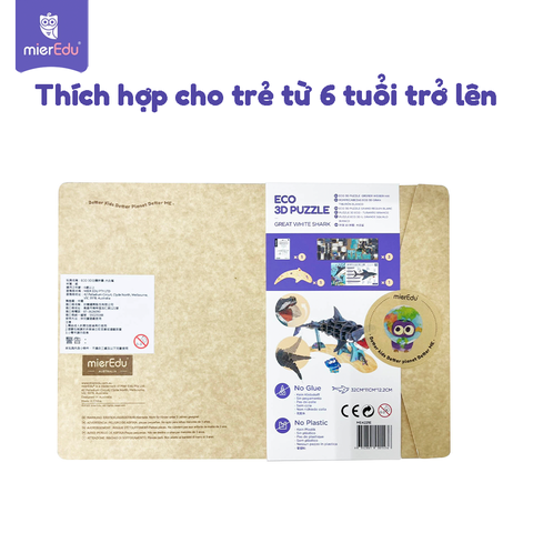 Bộ xếp mô hình 3D chi tiết mierEdu -Các loài cá to lớn ngoài đại dương