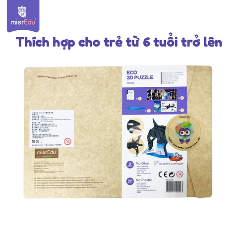 Bộ xếp mô hình 3D chi tiết mierEdu -Các loài cá to lớn ngoài đại dương