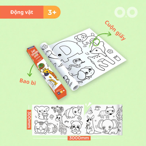 Tranh tô khổng lồ 3m mierEdu, dán được mọi nơi nhưng không lo bị dính keo (Combo 4)