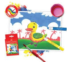 Bút sáp vặn silky - watersouble - 6 màu Faber-Castell