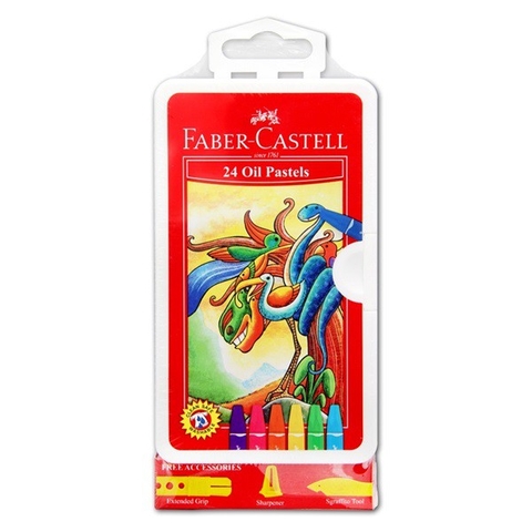 Bút sáp dầu 24 màu + chuốt Faber-Castell