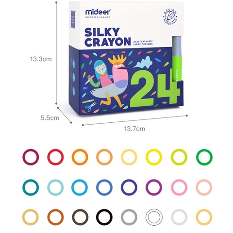 Bút sáp màu lụa 24 màu Mideer MD4067
