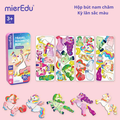 Hộp bút kèm mảnh ghép hình nam châm - Chủ đề thần thoại (Combo 4 hộp)