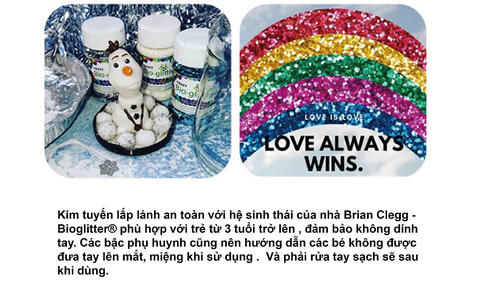 Kim tuyến thân thiện với môi trường Bio - Biodegradable Glitter (Brian Clegg -Anh quốc)