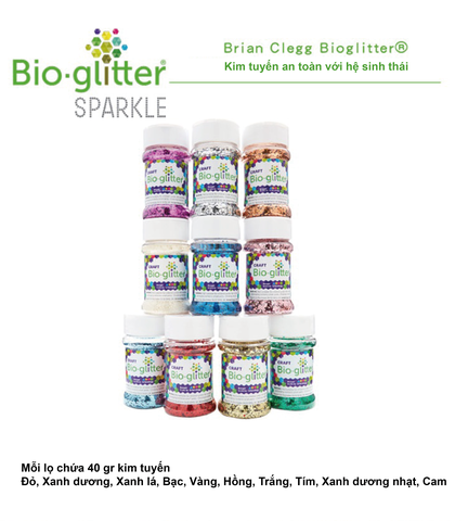 Kim tuyến thân thiện với môi trường Bio - Biodegradable Glitter (Brian Clegg -Anh quốc)