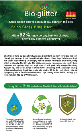 Kim tuyến thân thiện với môi trường Bio - Biodegradable Glitter (Brian Clegg -Anh quốc)