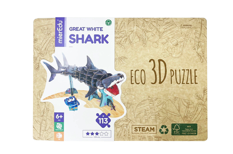 Bộ xếp mô hình 3D cử động được_Cá mập trắng